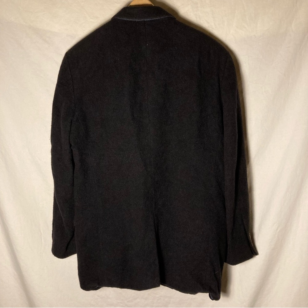 Men’s Black AKA Eddie Bauer Camel Hair Coat 38R w/ 2 Front Pockets and 2 Inside - Picture 2 of 14